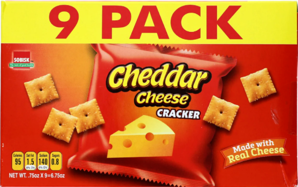 SOBISK 'Cheddar Cheese' Crackers Made with Real Cheese 190 gr